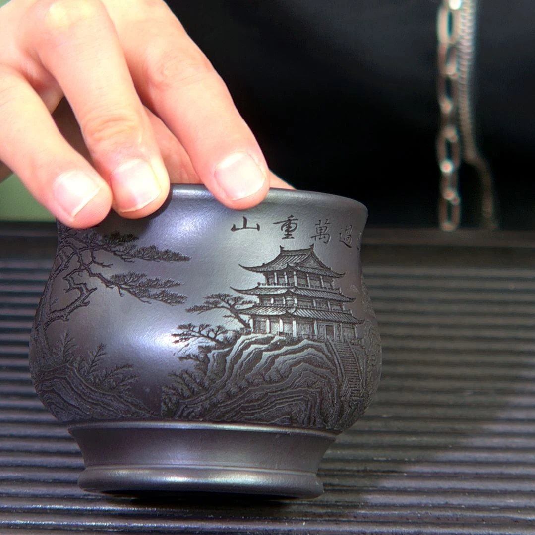 茶杯紫砂高货放漏