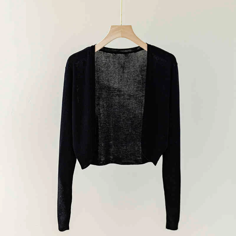针织衫女开衫2025新款防晒小披肩夏季长袖坎肩外套空调衫上衣
