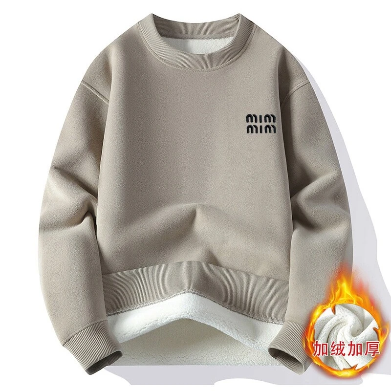 【高品质 奥粒绒+羊驼绒】冬加绒加厚保暖卫衣男士宽松半高领2811