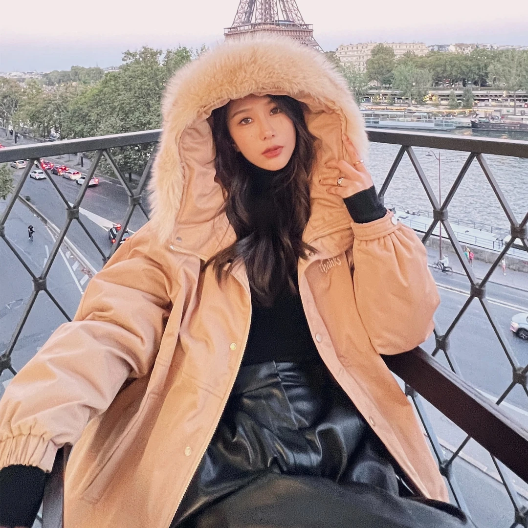 A BIG THANKS 90鹅绒 毛领款派克服冬季保暖羽绒服 ABT2022110