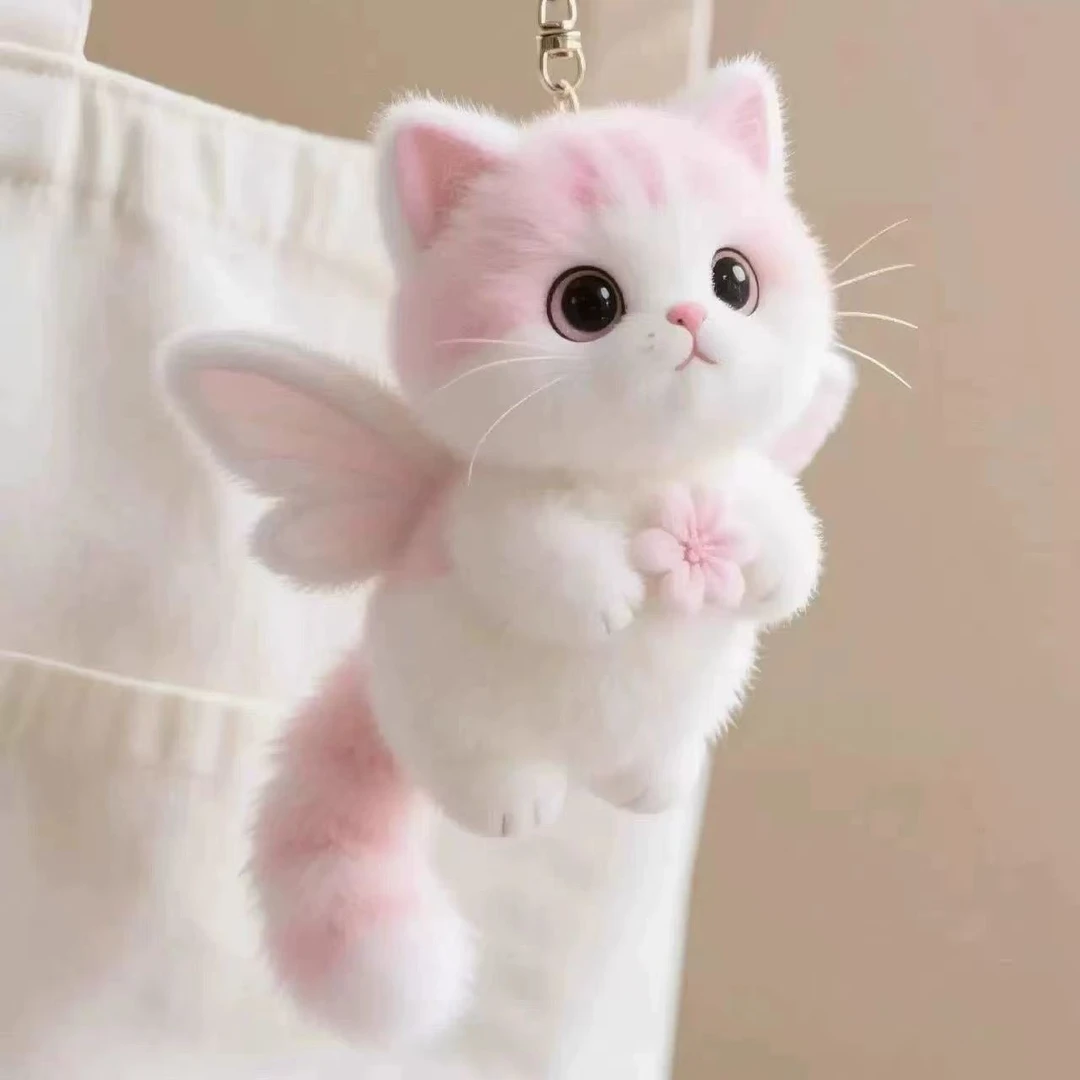 新品可爱卡通毛绒高颜值肉嘟嘟猫咪公仔玩偶挂件毛绒玩具包包挂件