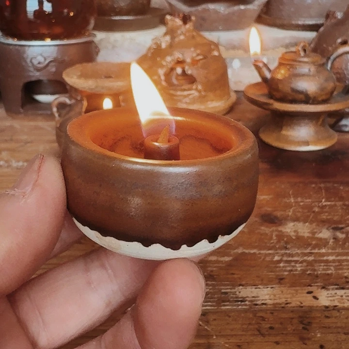 阿文纯手工制作迷你温茶小油灯