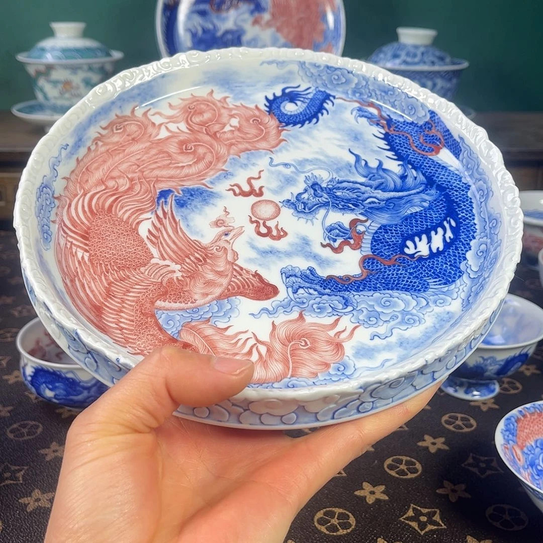 瓷片景德镇市自成堂手工手绘