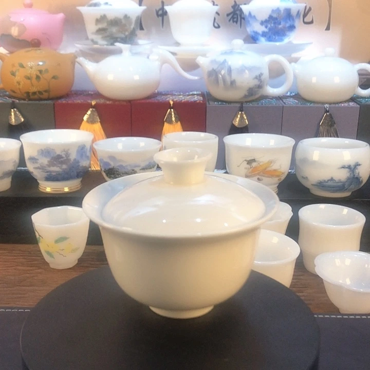 遇热变色三才盖碗安全包装