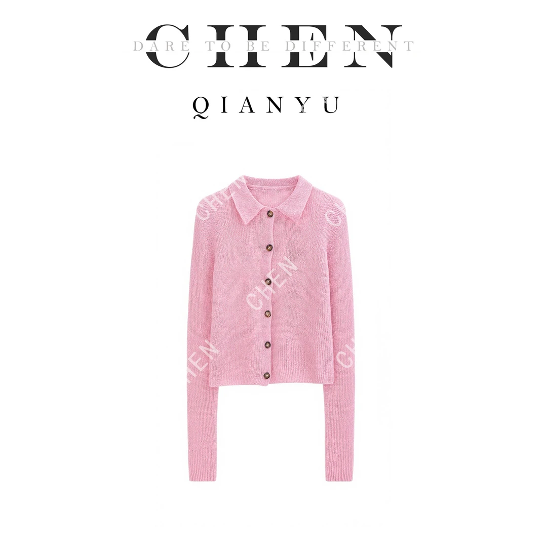 【陈陈私服】时尚设计感毛衣洋气显瘦长袖针织衫13026