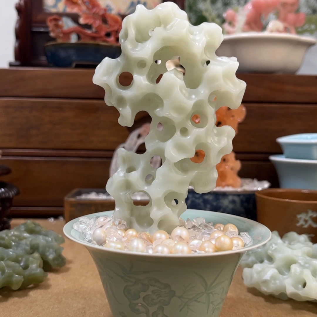 子***鱼昌化石印石盆1太湖1珍珠半包