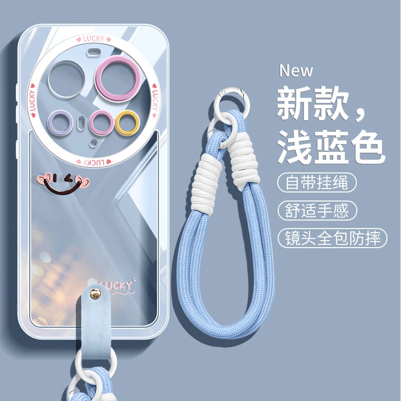 适用小米15ultra手机壳透明xiaomi15u硅胶14防摔保护全包笑脸挂绳