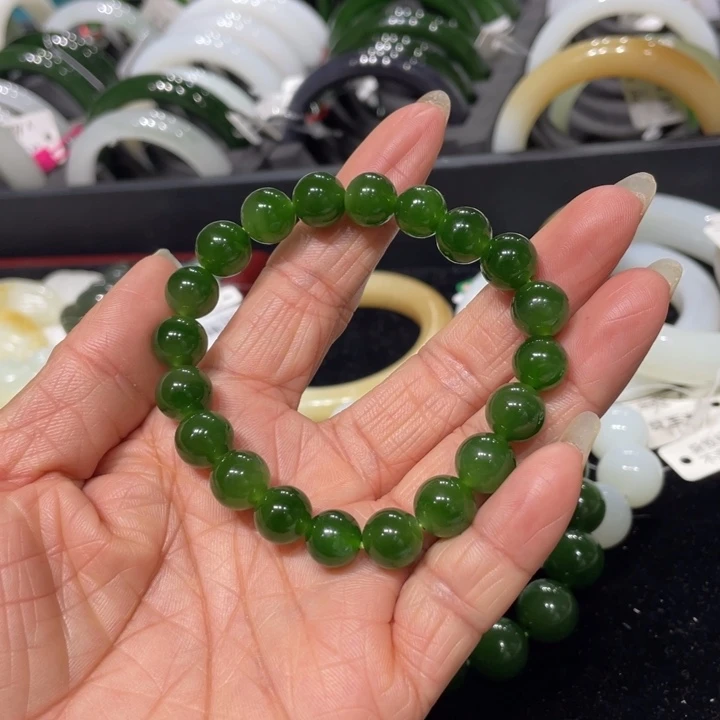 手链未镶嵌和田玉（碧玉）