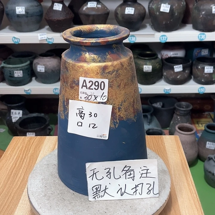 红陶手工制作工艺花盆