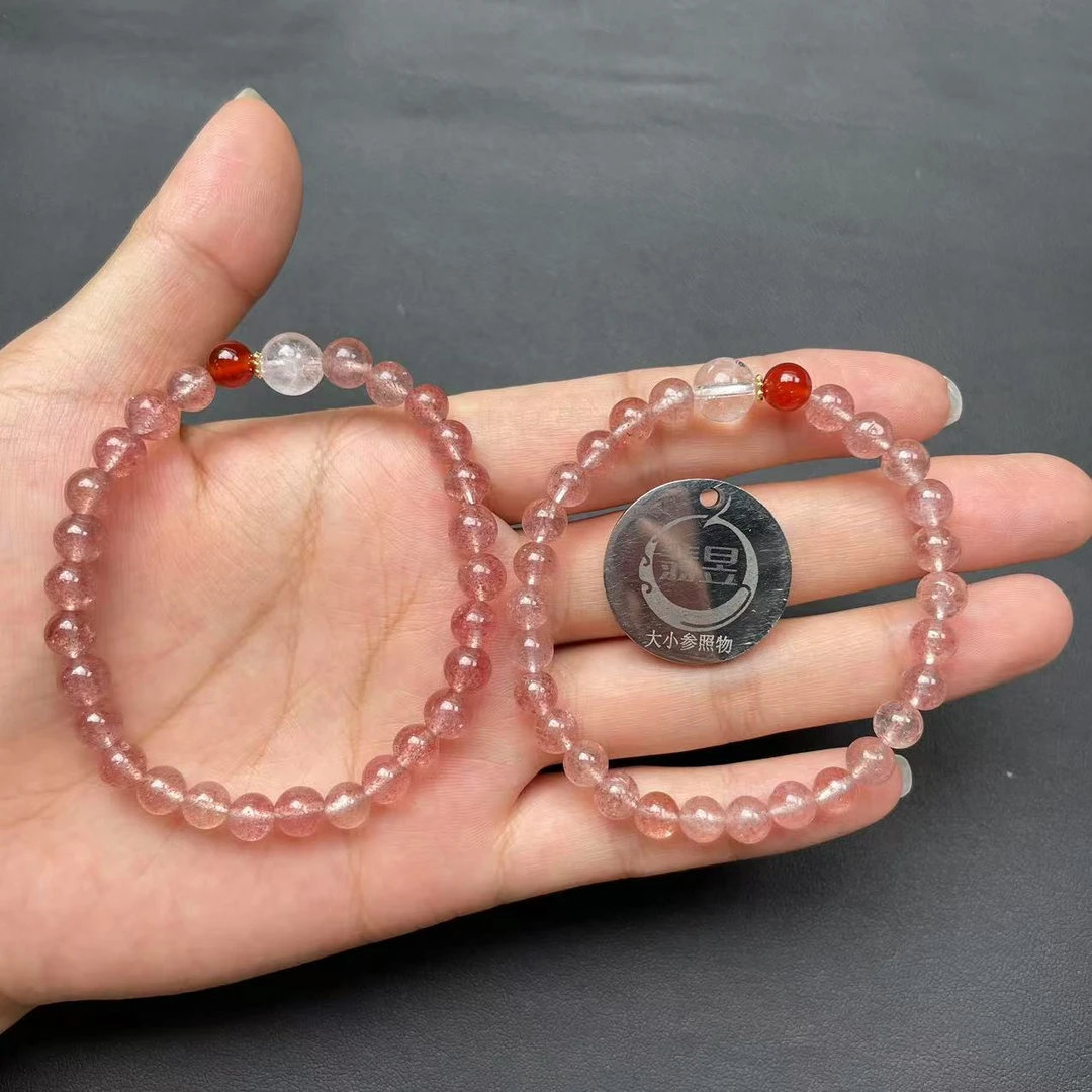 翡昱-SH41-35861-721-草莓晶手串/约4+/约28颗/-多样性发其一