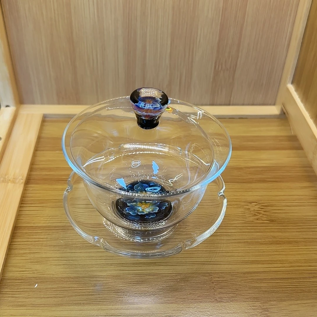 ˇ***虎禾器含韵荷叶盖碗