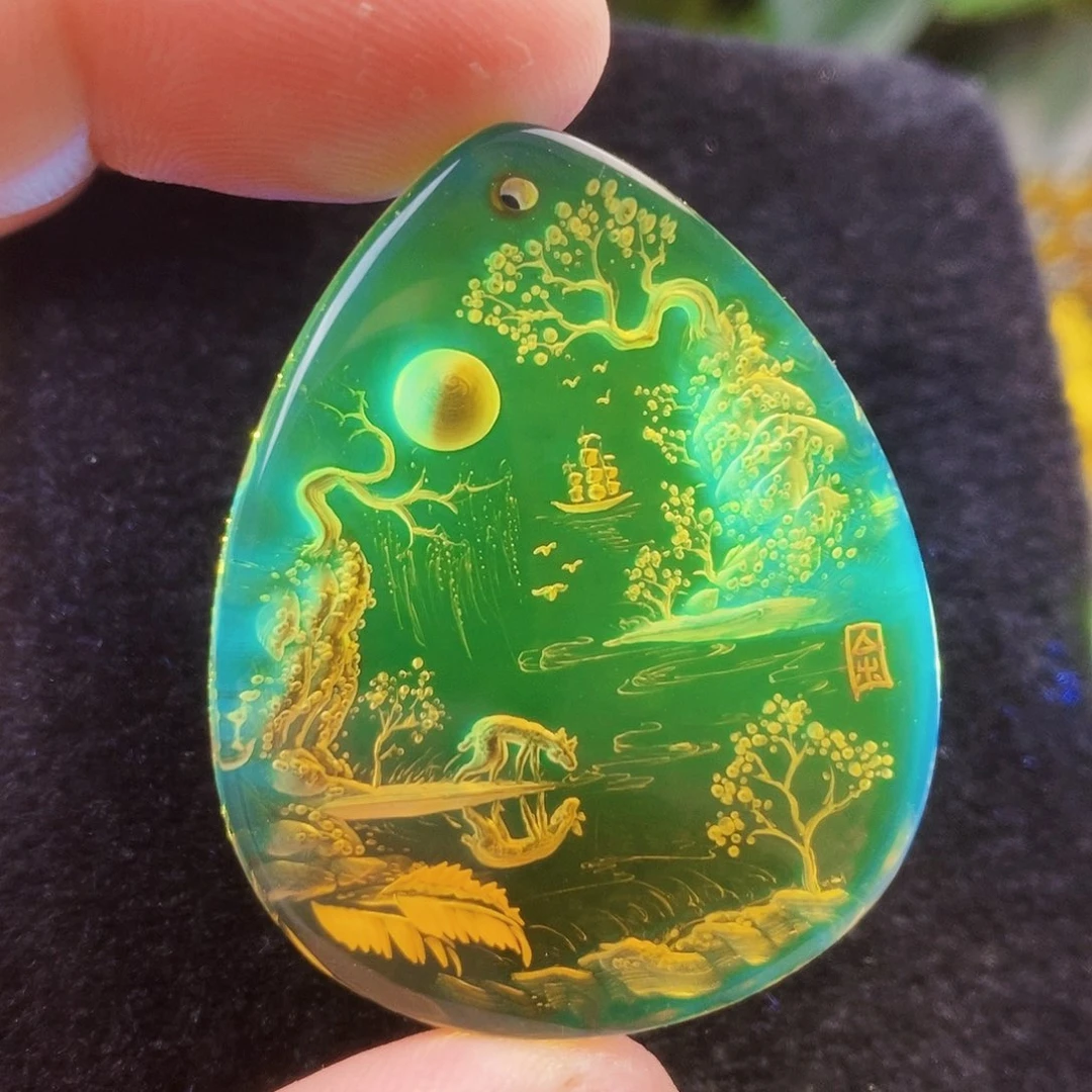 【闪购商品】蓝珀吊坠(不含链)未镶嵌