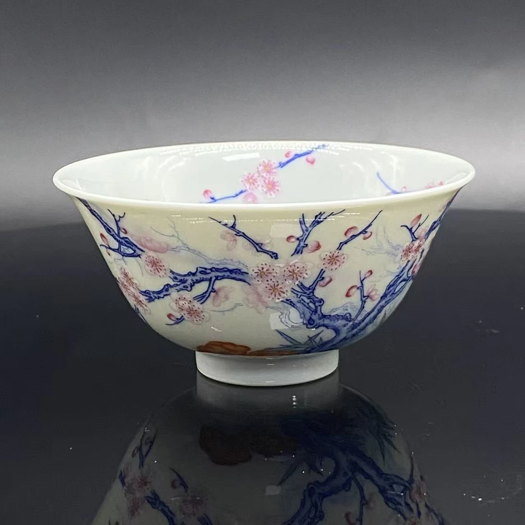 A995 青花加彩梅花杯 CJM733081