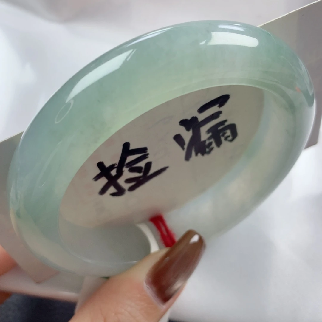 未镶嵌手镯翡翠老坑冰种温柔甜美甜绿正圈56