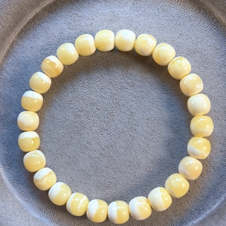 未镶嵌蜜蜡手串纯天然俄料白蜡精工高桩老型