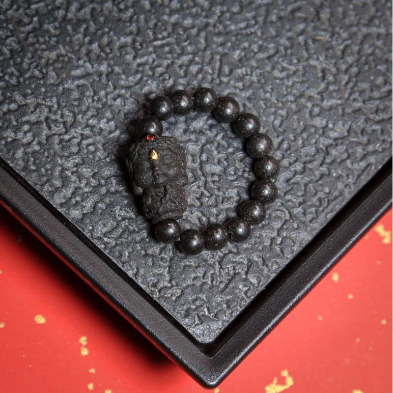黑龙涎戒指4mm度母HX040 合香珠