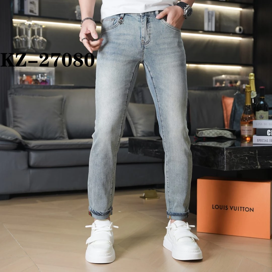 男士25春夏大牌水洗蓝色牛仔裤时尚休闲百搭