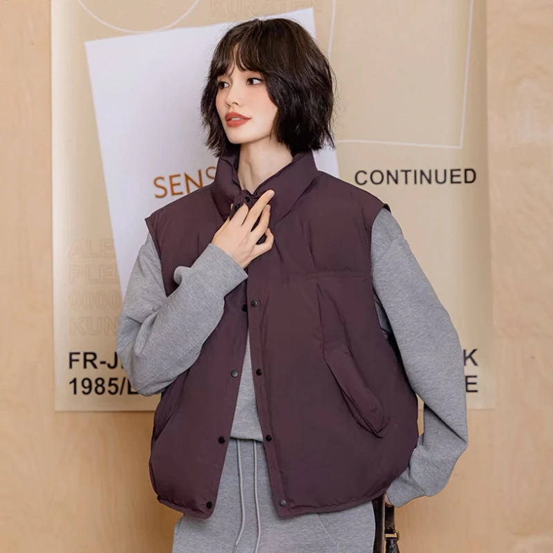 温暖搭档！新国标90白鸭绒万能搭马甲防风保暖轻盈羽绒马甲#892F01