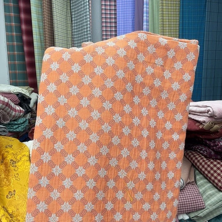 棉满天星菊枕套全棉双层纱