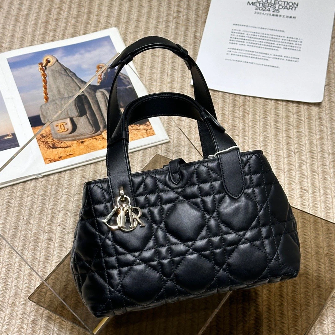 99新 DIOR/迪奥 黑金Toujours手袋 小号
