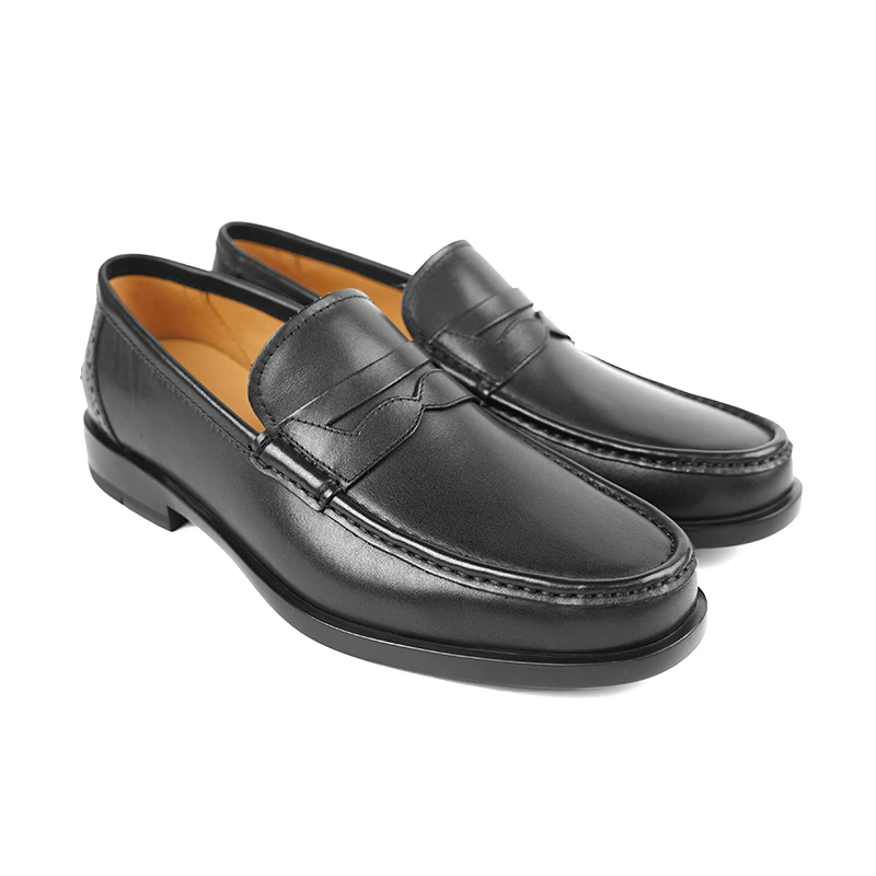 PLANET SUNNY新款休闲平跟低跟乐福鞋豆豆鞋英伦风舒适男鞋真皮鞋