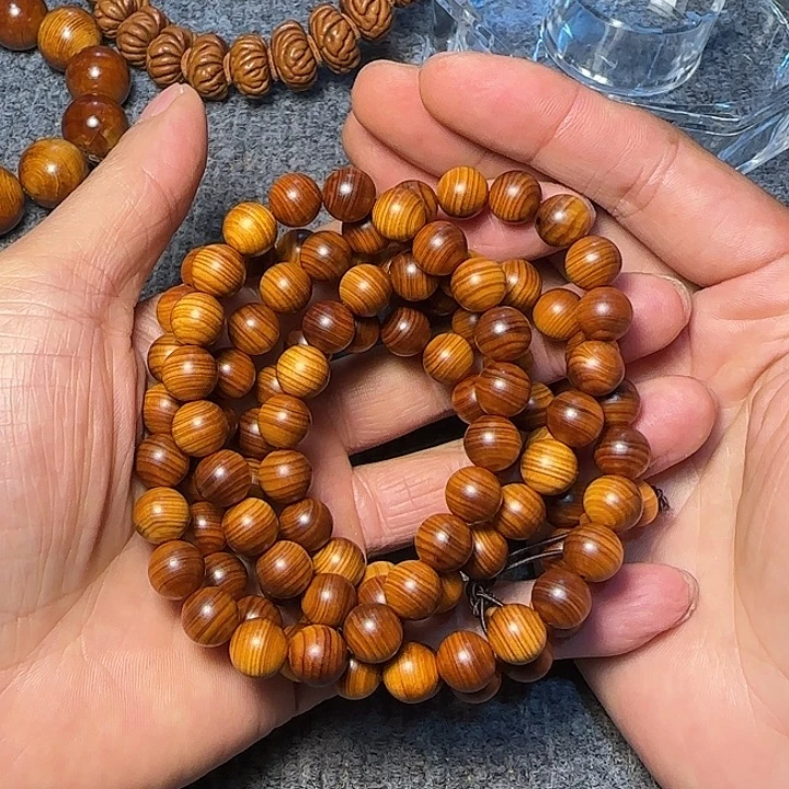 柏木（崖柏）全陈化老料把件串1.0