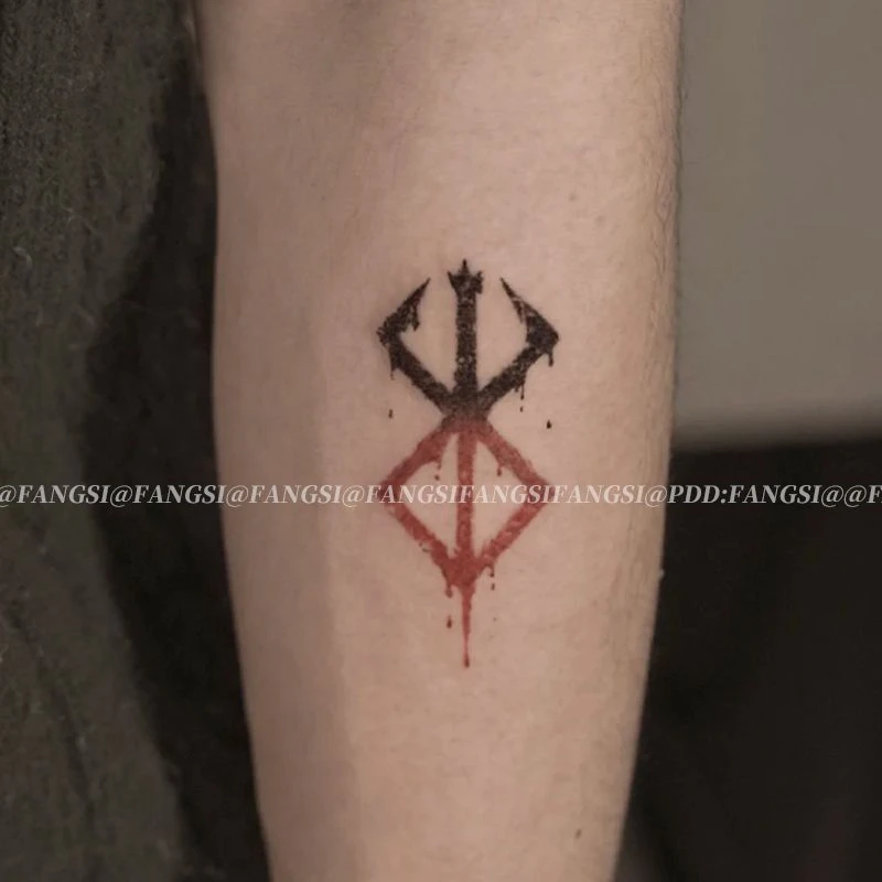 格斯烙印战士 彩色纹身贴潮酷男女手臂防水持久烙印帅气小臂学生