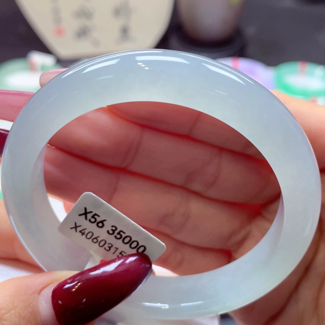 翡翠手镯未镶嵌正圈59号66