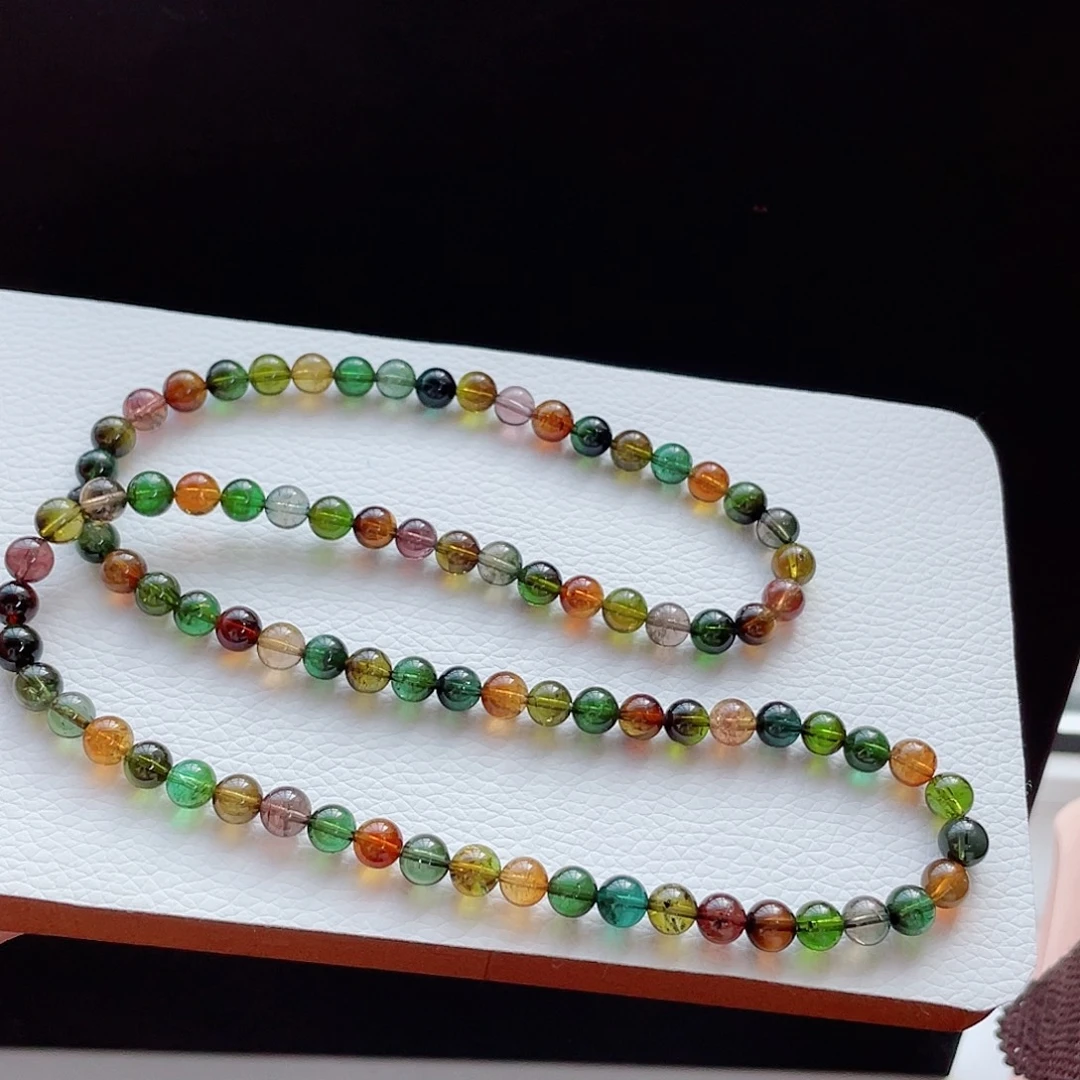 碧玺未镶嵌手链6mm左右