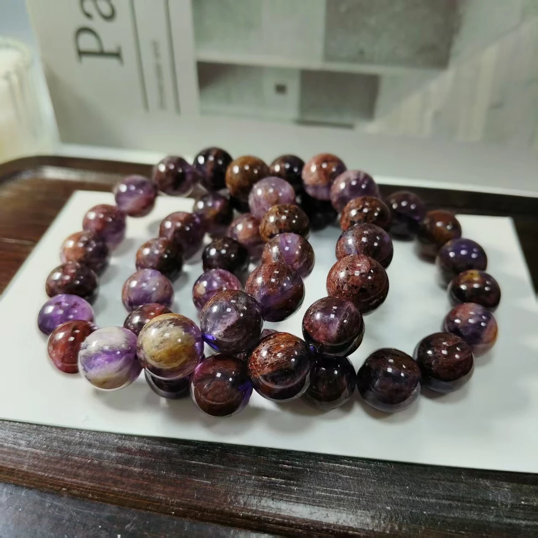 【书记甄选】天然紫幽灵单圈手链 多样性发一件 约13mm 6143CK