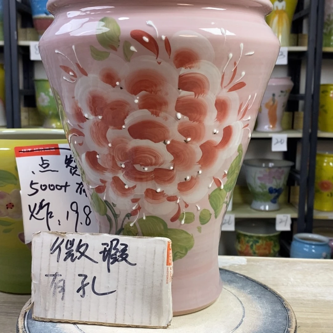 景德镇手工手绘陶瓷花盆