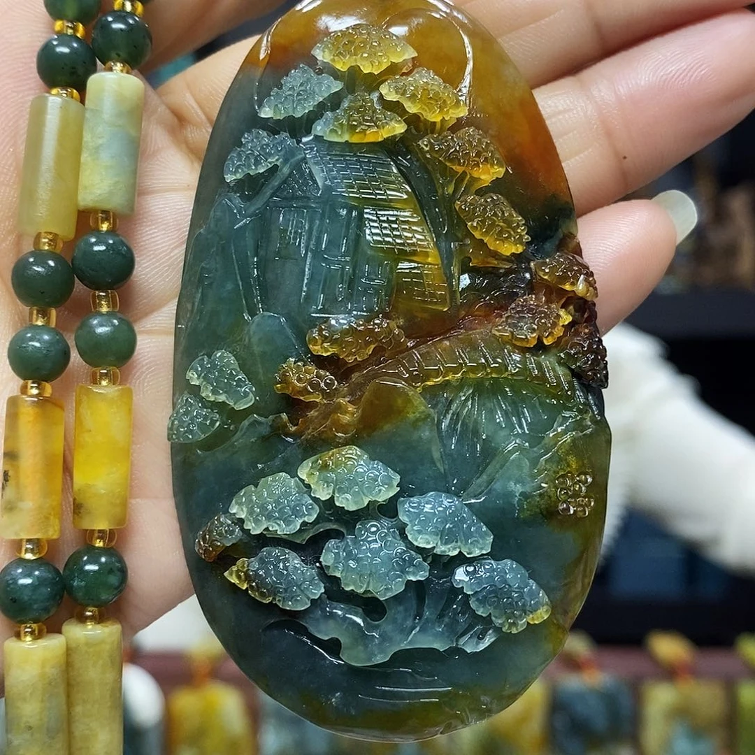 未镶嵌岫玉挂件吊坠