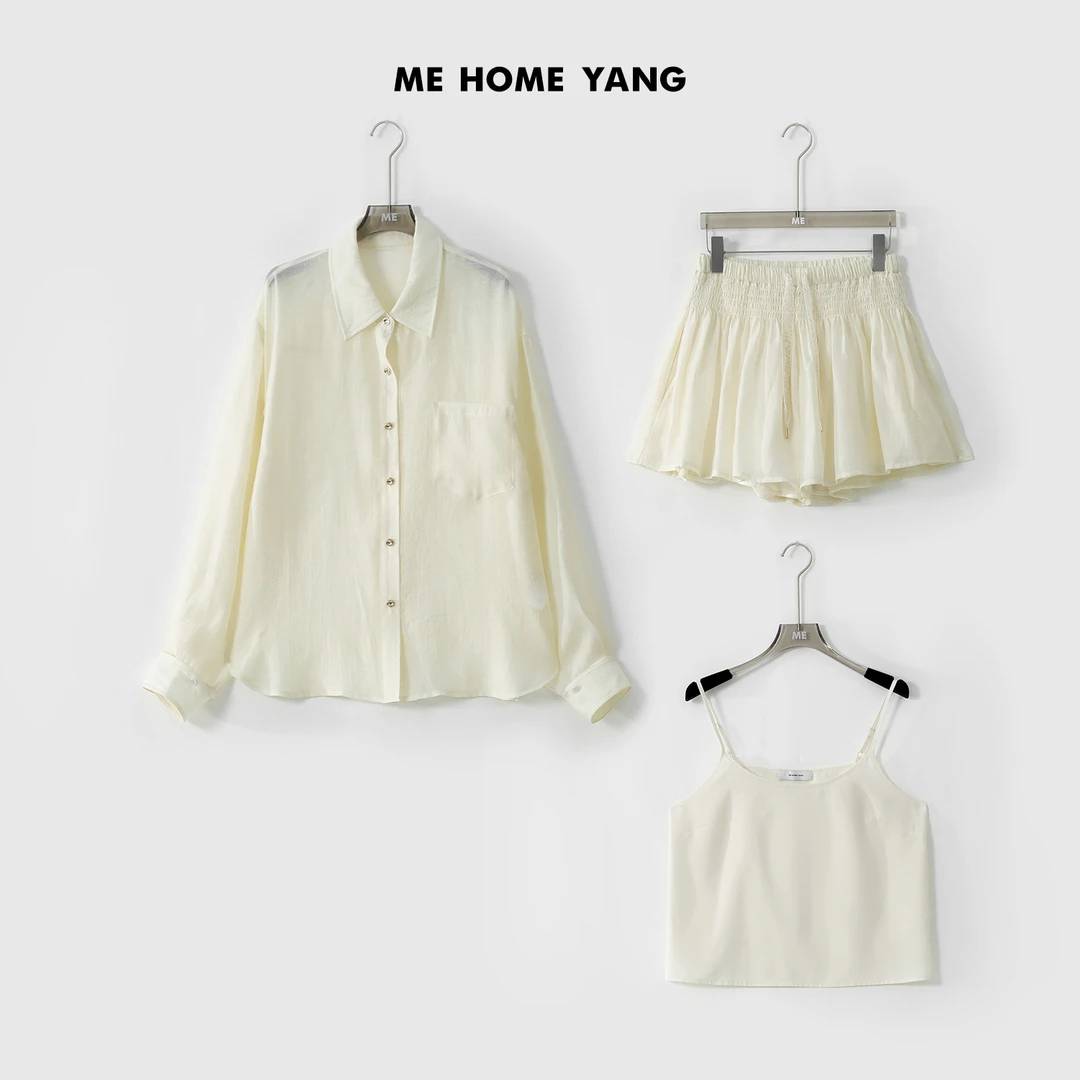 ME【轻氧套装 （裤裙）】莱赛尔混纺柔雾空气感显瘦防晒套装MESS3058