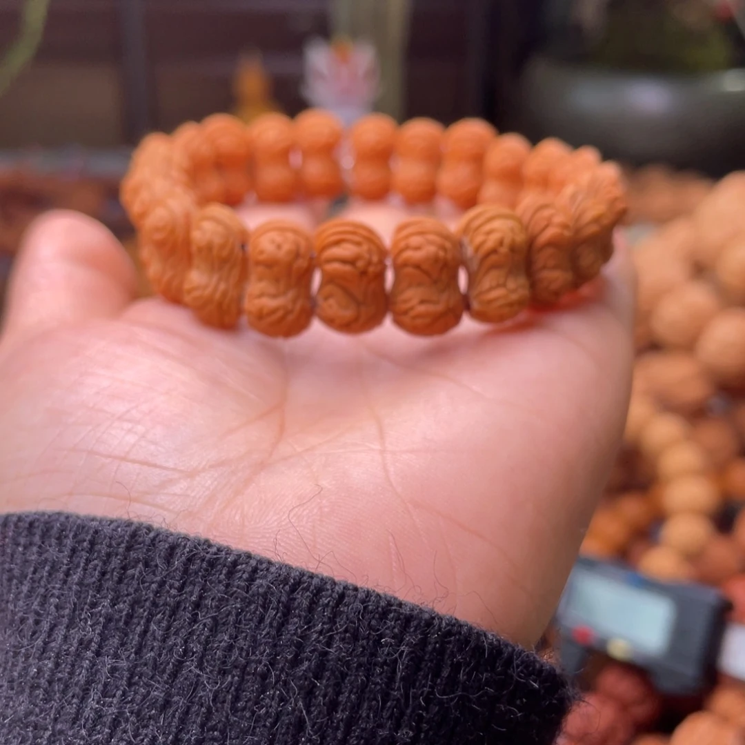 手串文玩核桃龙纹桃核手排