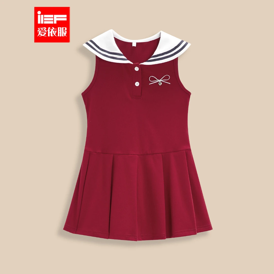 IEF【爱依服童装】2025夏季新款韩系风时尚洋气女童背心裙