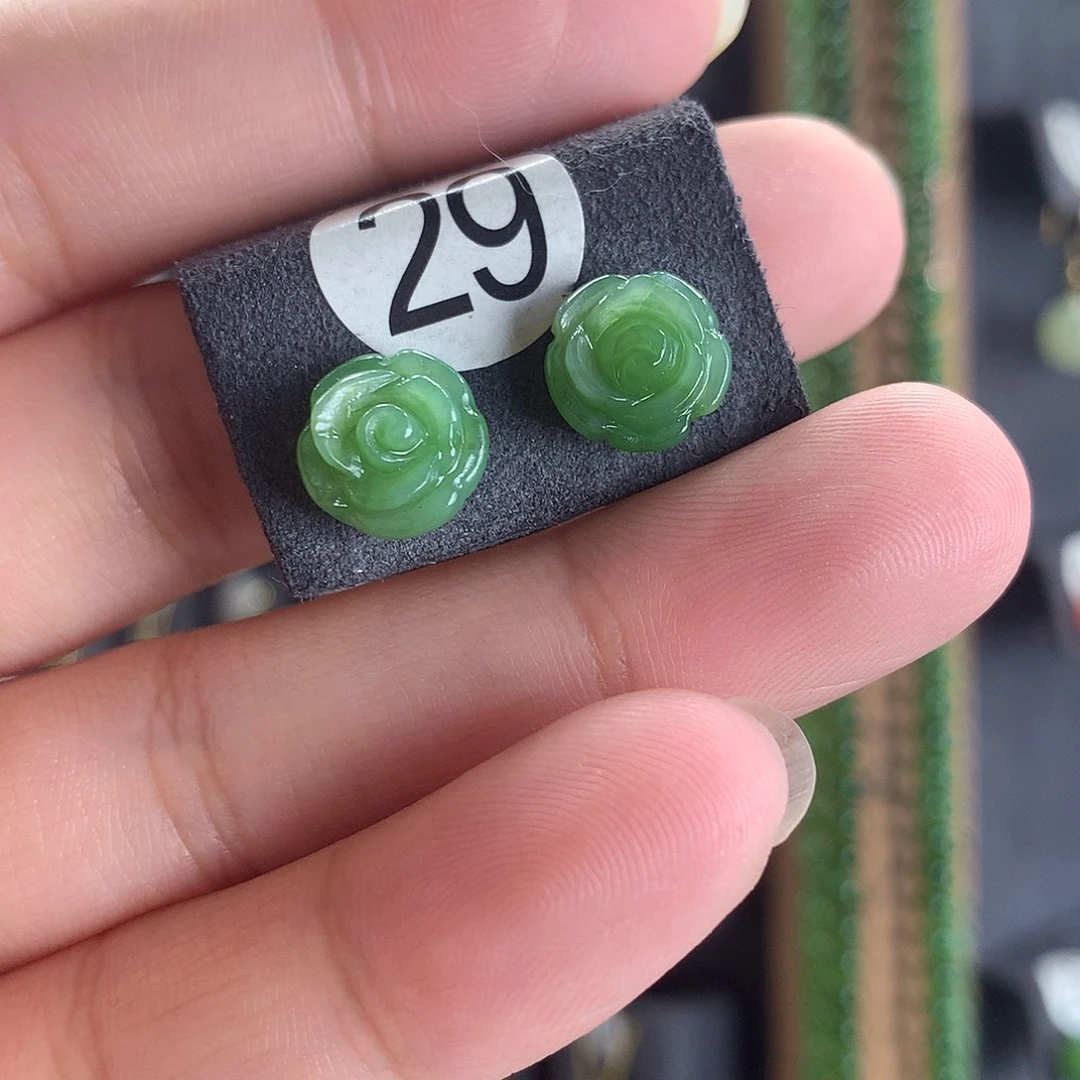 和田玉18K金镶嵌颈饰29