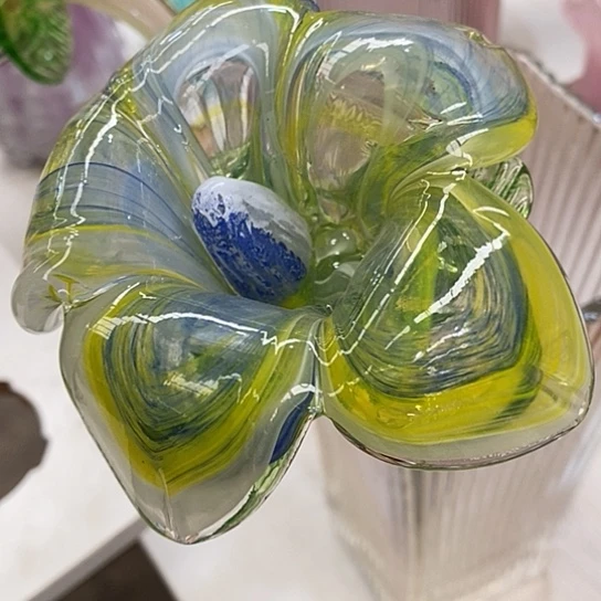 琉璃高度45厘米琉璃百合花