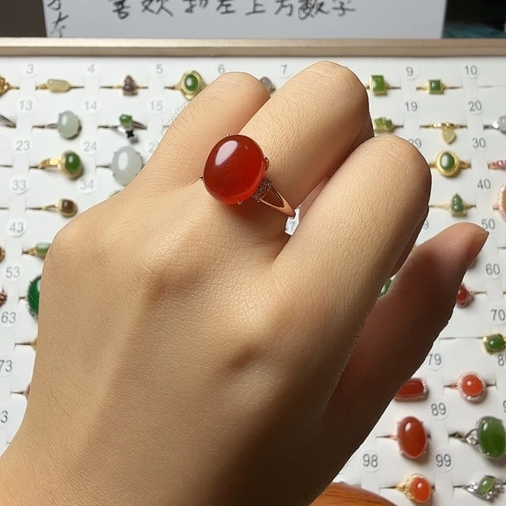玛瑙/玉髓戒指未镶嵌