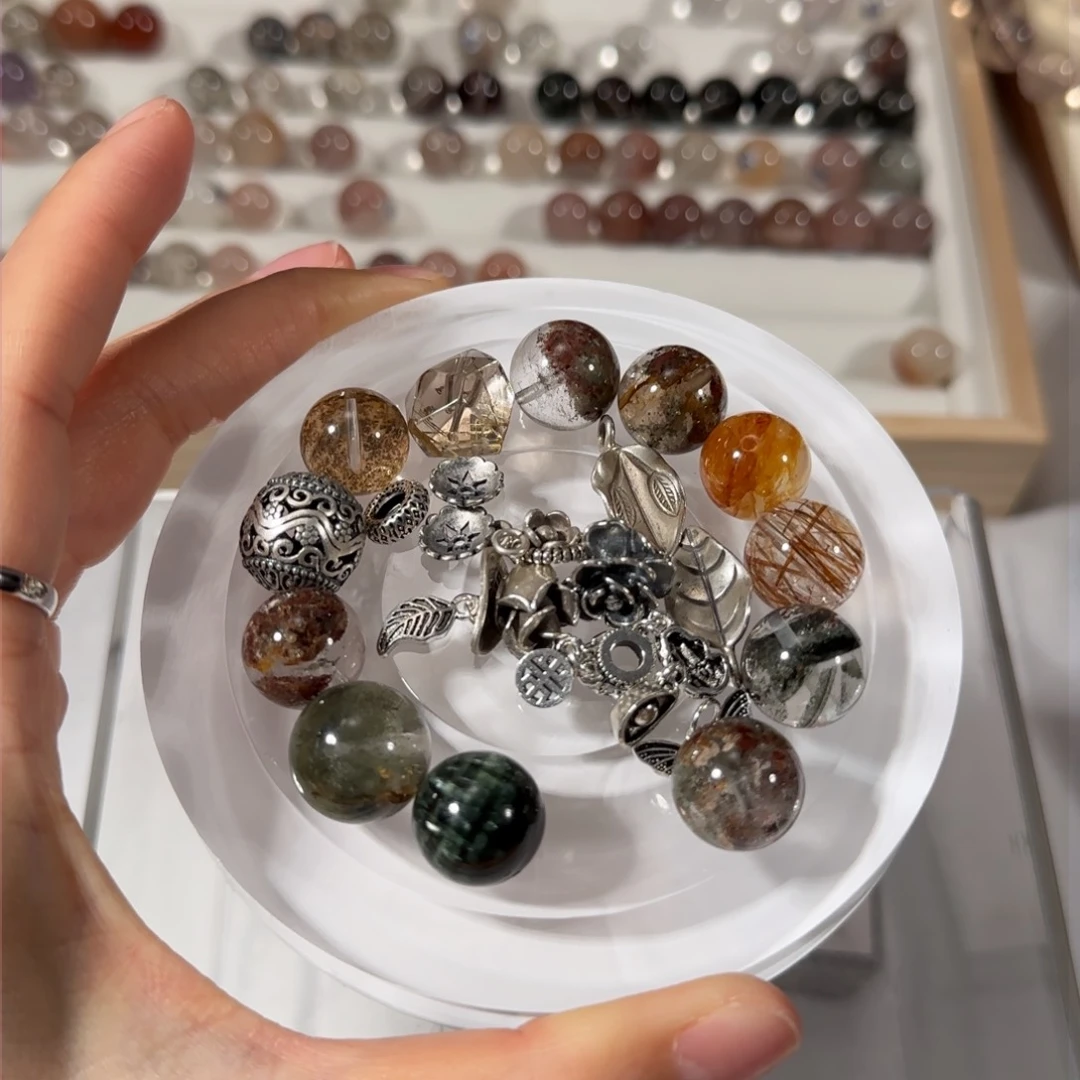 水晶直播间水晶DIY银S925镶嵌爱****6