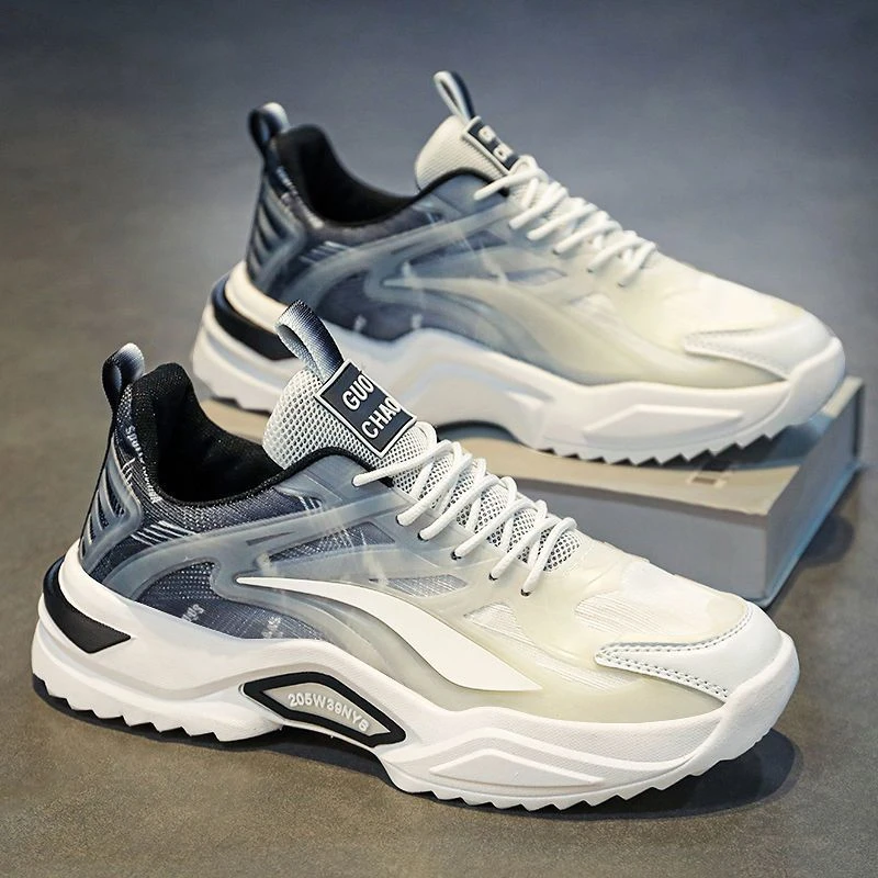 夏季男鞋2025新款学生运动休闲青少年网面老爹百搭潮鞋透气鞋子男