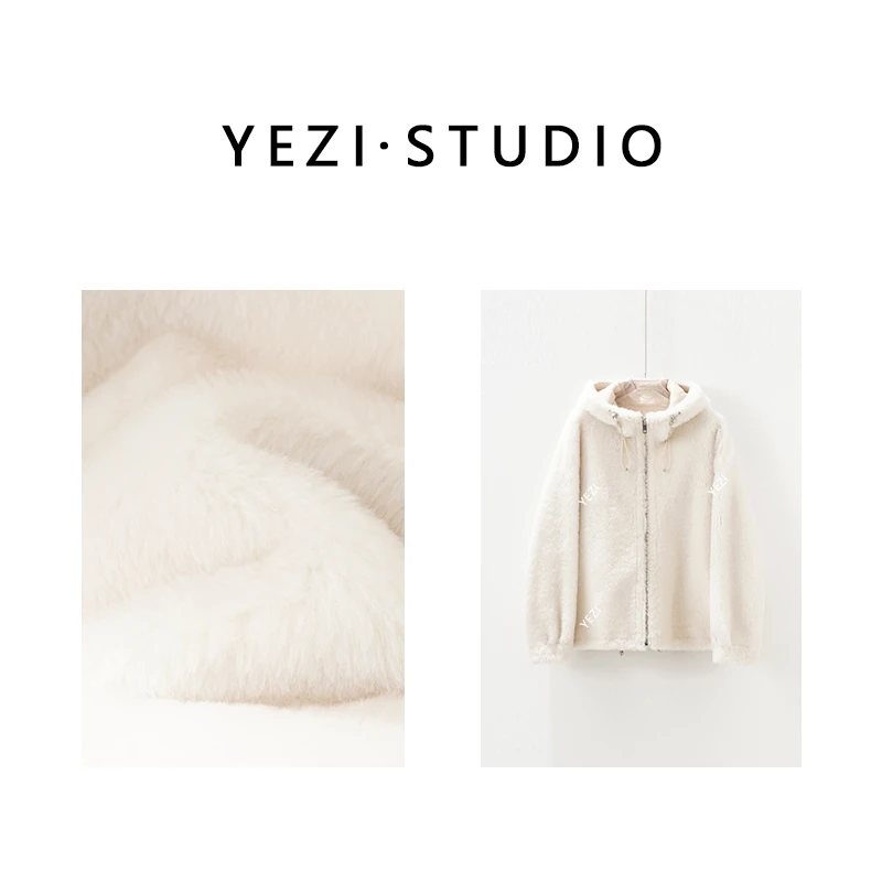 【洛曼-连帽款】南非進口软糯羊皮毛一体拉链连帽皮草外套25430047