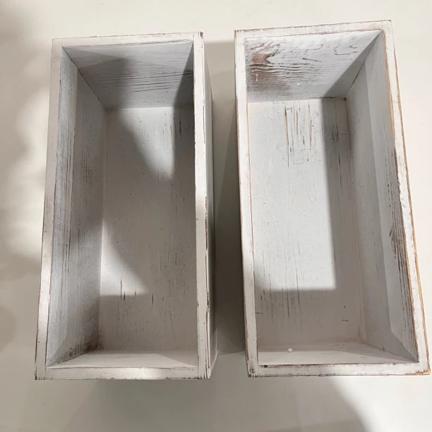 松木无盖收纳盒花盆