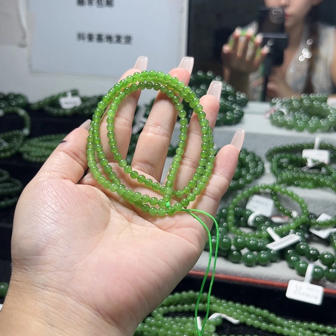 和田玉（碧玉）未镶嵌手链4