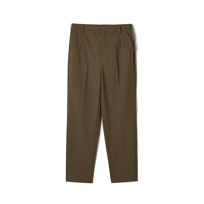 53DN0P0009松紧腰长裤纯色修身裤子休闲裤女2025秋