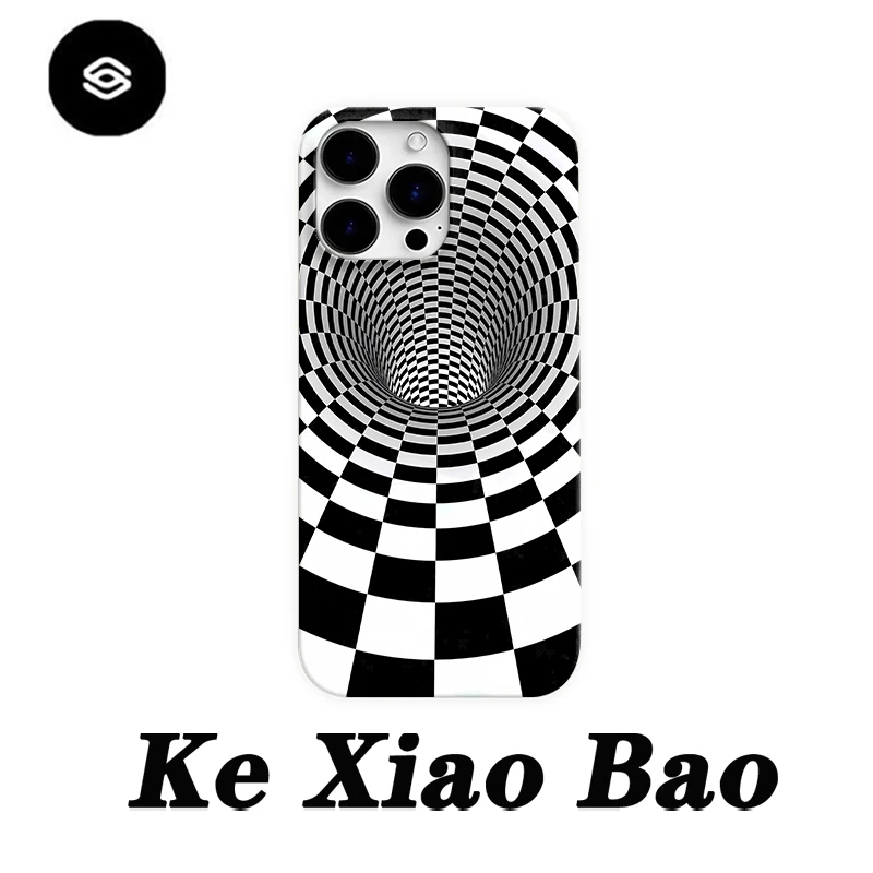 黑白方格适用苹果16pro手机壳15promax小众14/13pro创意12pro/11p
