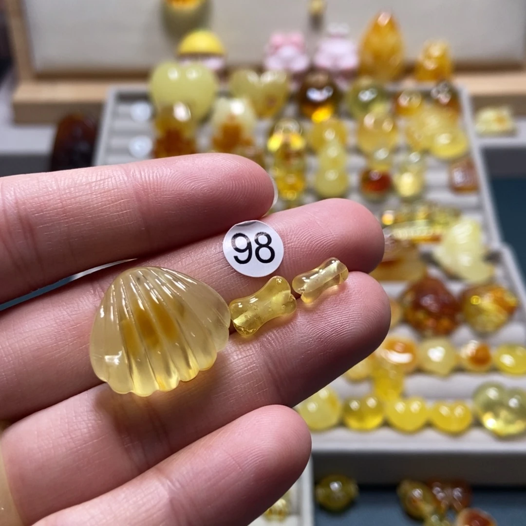 花***兮琥珀未镶嵌裸石天然琥珀蜜蜡吊坠