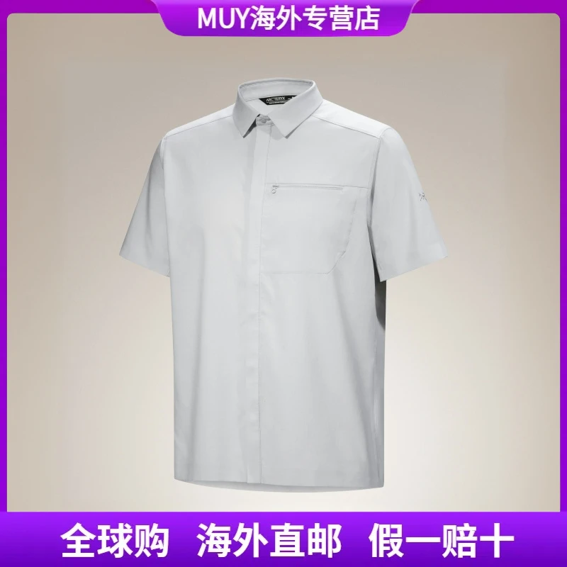 【始祖鸟正品】SKYLINE SHIRT SS男短袖衬衫通勤柔软轻薄抗皱速干