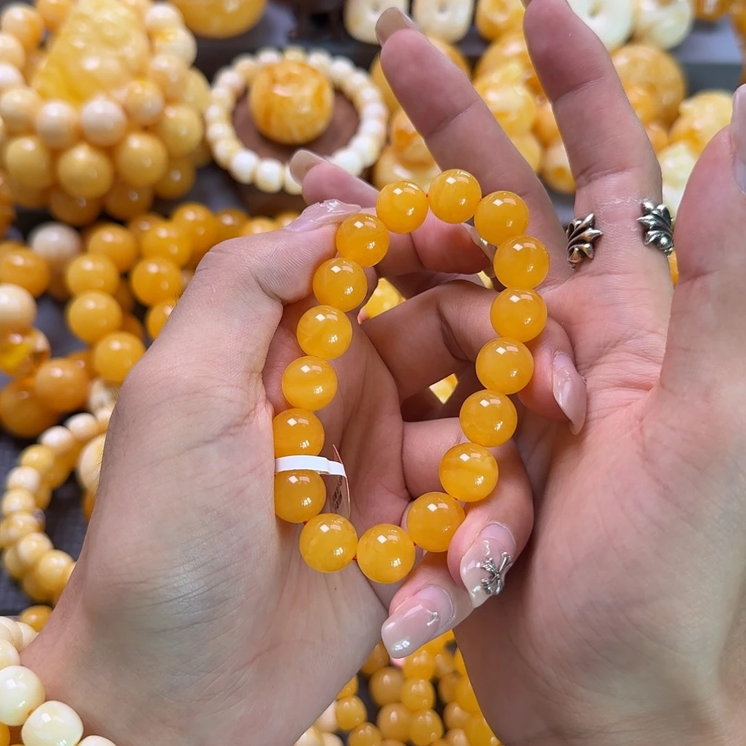 蜜蜡未镶嵌珠宝奇石同料12mm