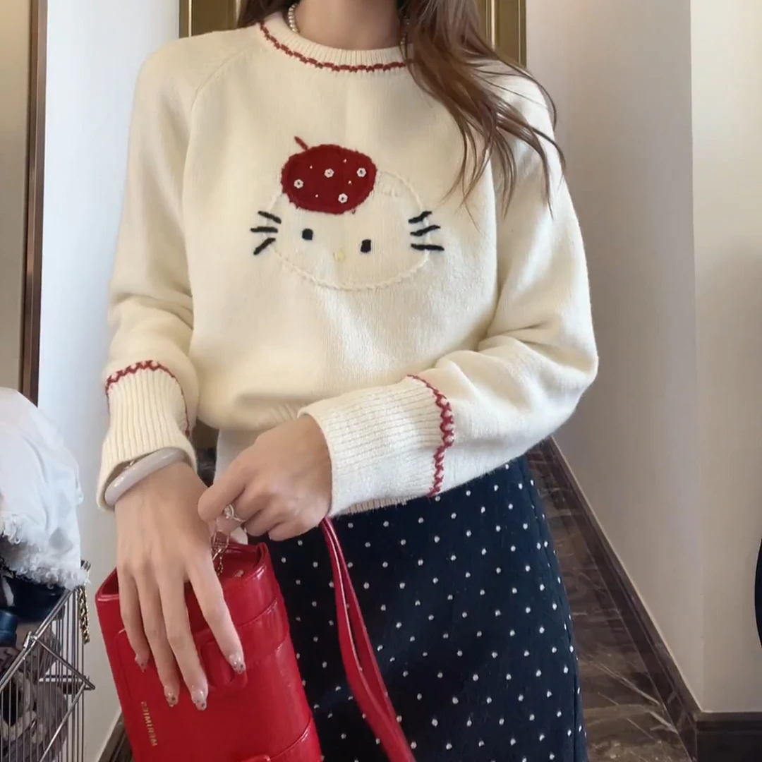 【红帽猫咪】冬款时尚温柔公主猫咪毛衣LK2500990
