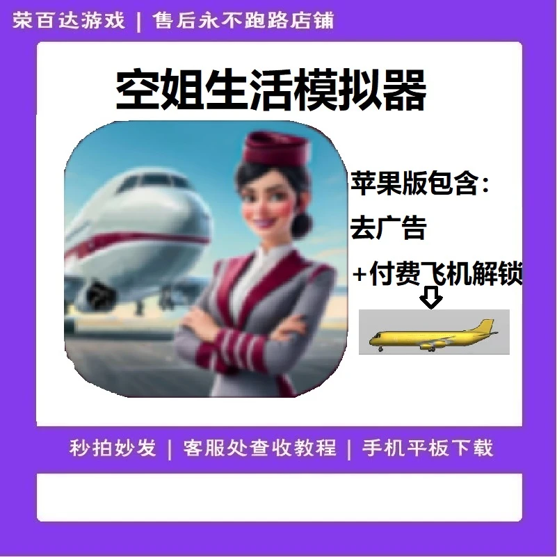 空姐生活模拟器 去除广告+付费飞机解锁 游戏安装服务